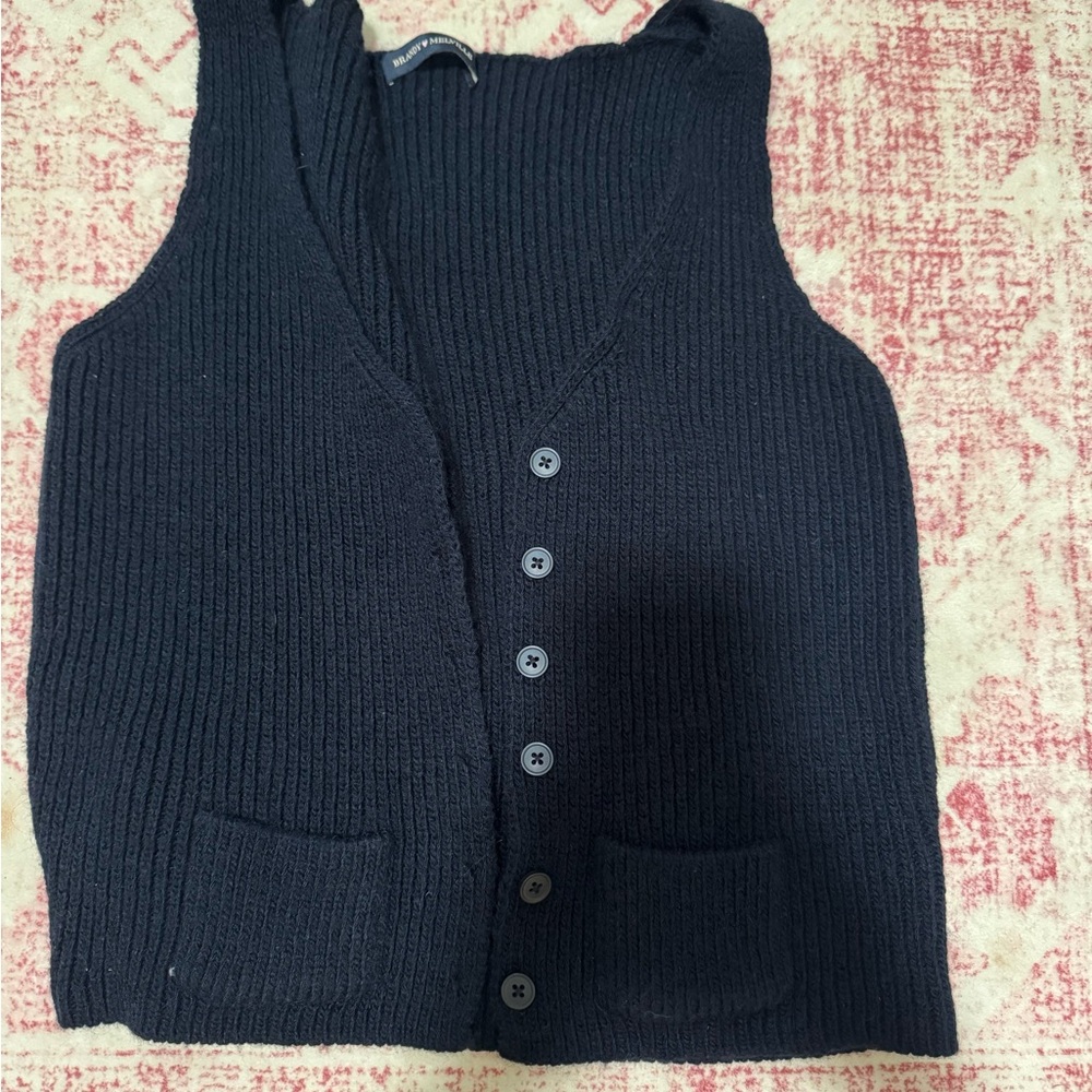 Navy Button-Up Brandy Top